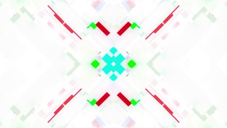 4k abstracto en bucle blanco de ciencia ficción bg con patrón geométrico simétrico como mandala o caleidoscopio. vidrio blanco mate con inserciones multicolores. bg para espectáculos o eventos, conciertos, bucle vj para clubes nocturnos