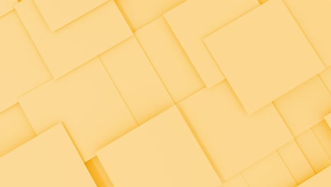 animación de cuadrados amarillos de fondo abstracto en 3d. renderización por computadora de formas de imágenes. bucle.