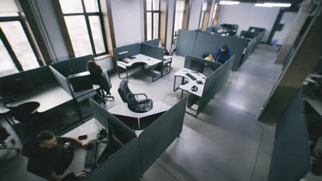 people working in a modern office space