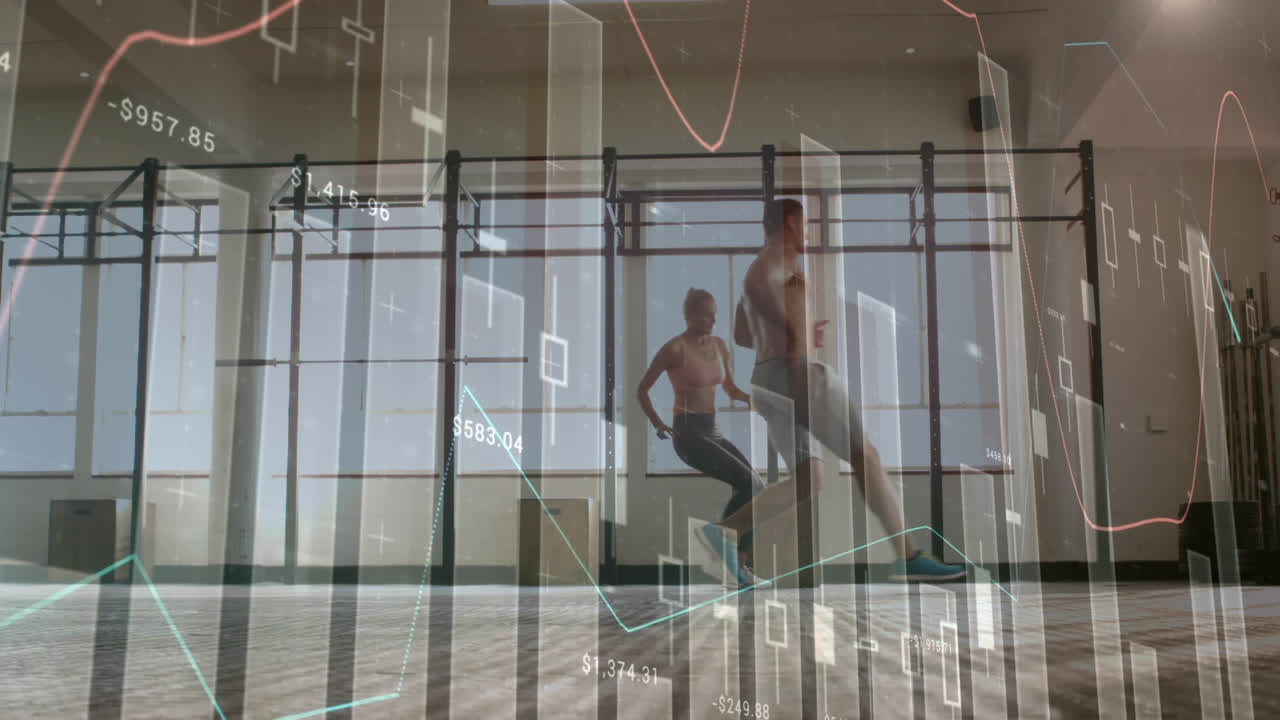 강력한 커플 운동에 대한 데이터 처리 및 통계의 애니메이션