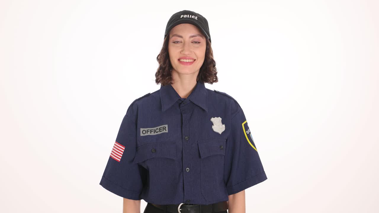 Woman in police officer uniform