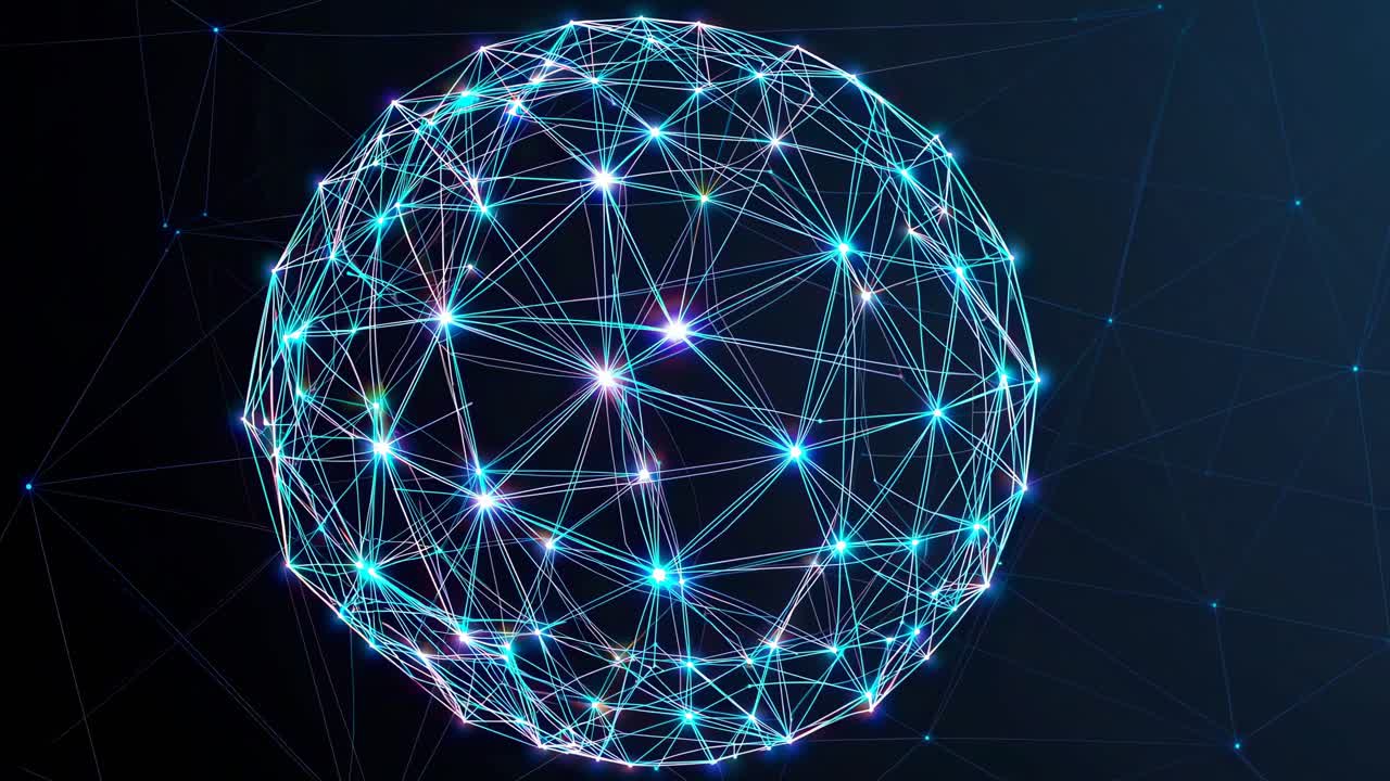 Abstract Sphere Network Graphic