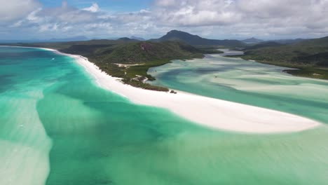 Playa-Whitehaven,-Isla-Whitsundays,-Australia