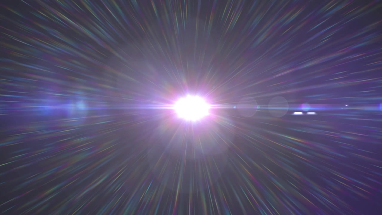 Animazione di luci e bokeh su sfondo blu navy