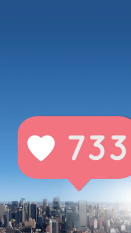 cielo de la ciudad con creciente popularidad en las redes sociales 4k