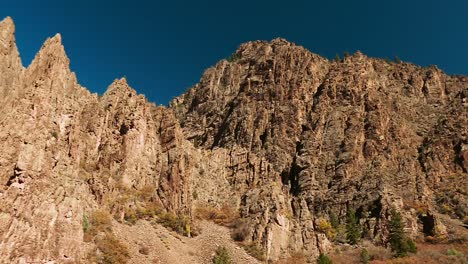 Weathered-Steep-Rock-Walls-Of-Black-Canyon-of-the-Gunnison-National-Park-In-Colorado,-United-States