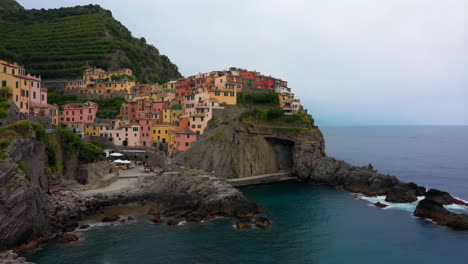 manarola village in cinque terre, italy - coastal scenery