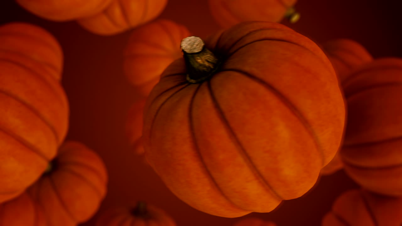 la calabaza orgánica saludable rota y transiciona con el canal alfa luma matte - bucle sin costuras - video de stock