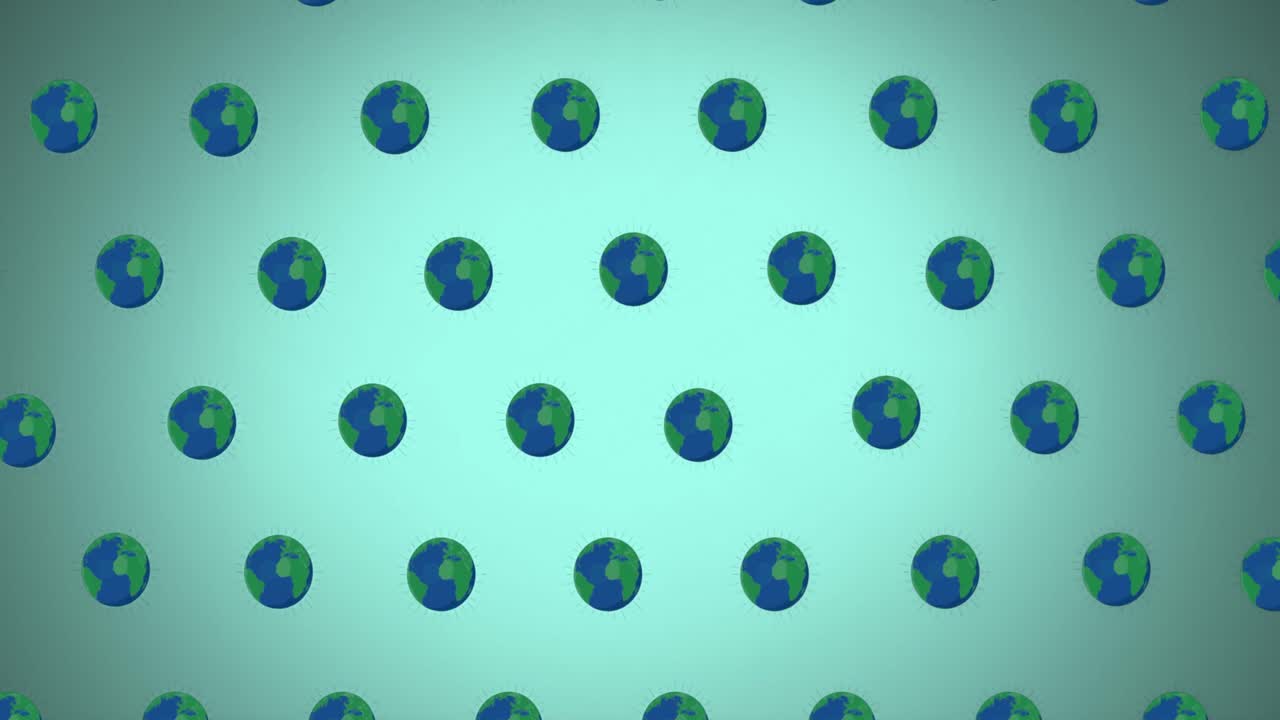 초록색 배경 에 움직이는 지구 의 애니메이션