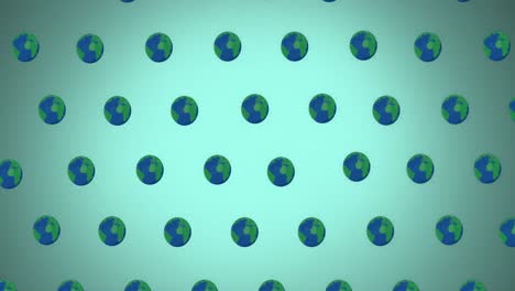 animación de globos que se mueven sobre un fondo verde