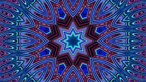 hermoso caleidoscopio abstracto que brilla, una luz radiante que regula los movimientos sutiles