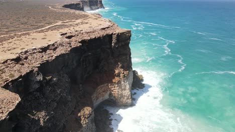 Drone-aerial-over-the-Great-Australian-Bight-pan-down-showing-blue-water