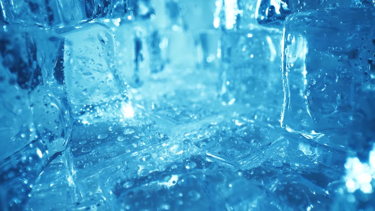 얼음 조각 근접 촬영, 추상적인 배경입니다.