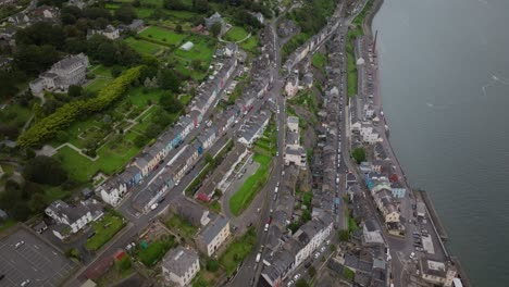 Cobh-City-Centre-Aerial-View-of-Houses-and-Coast