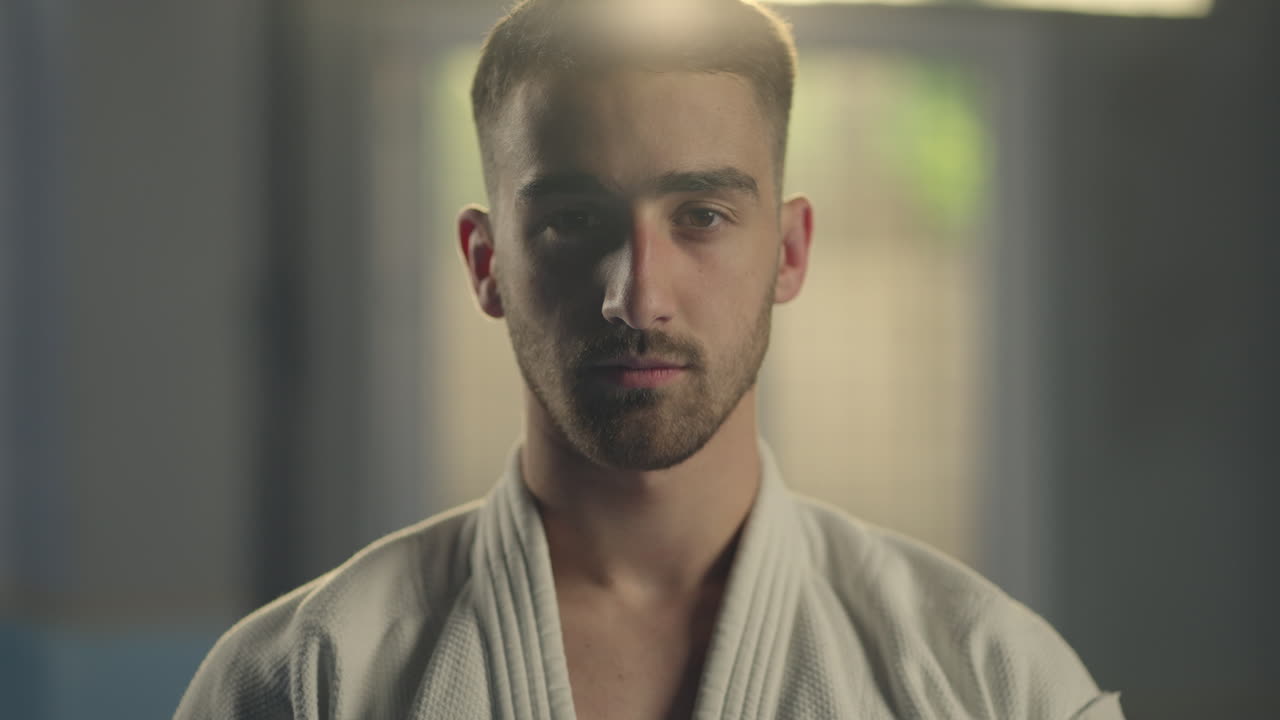 Portrait of a Man in Martial Arts Uniform