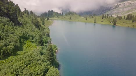 mountain lake in summer