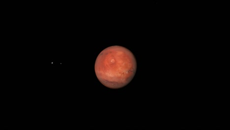 mars planet and moons 4k animation