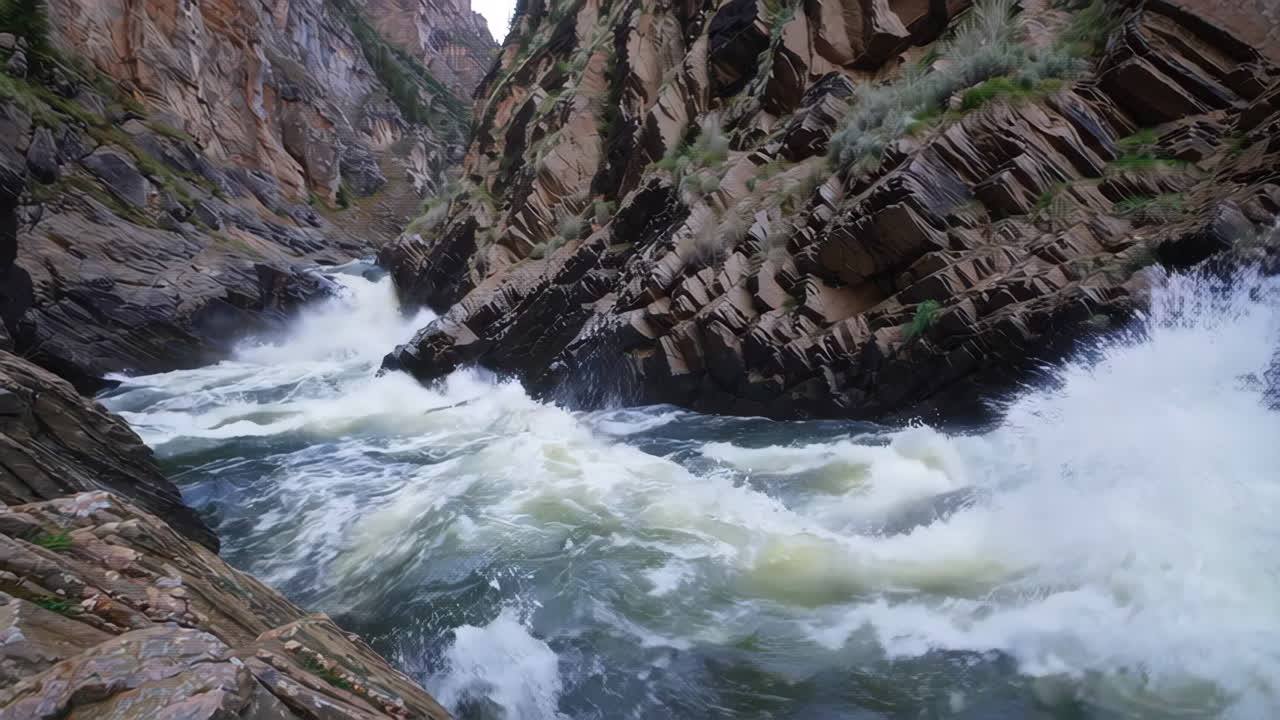 Fast flowing river in a rocky canyon