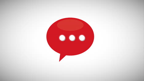 red speech bubbles