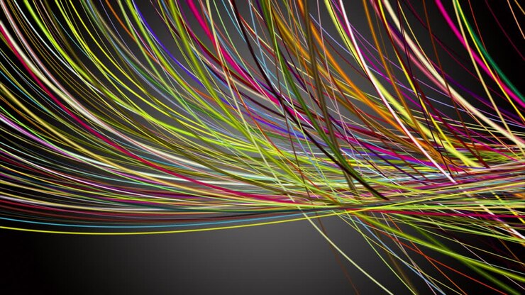 Fantastic animation with stripe wave object in slow motion, 4096x2304 loop 4K