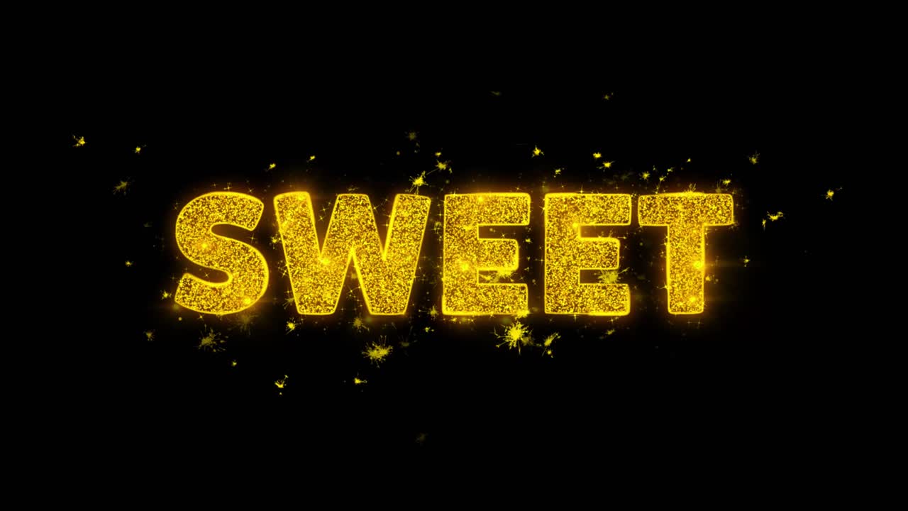 Sweet Text with Glitter Effect