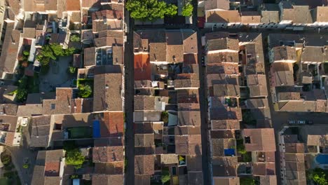 an aerial view of aigues-mortes fort in france