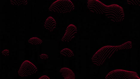 abstract red dot wave pattern