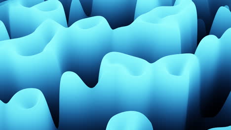 hipnotizante escultura de hielo azul en 3d con formas triangulares apiladas