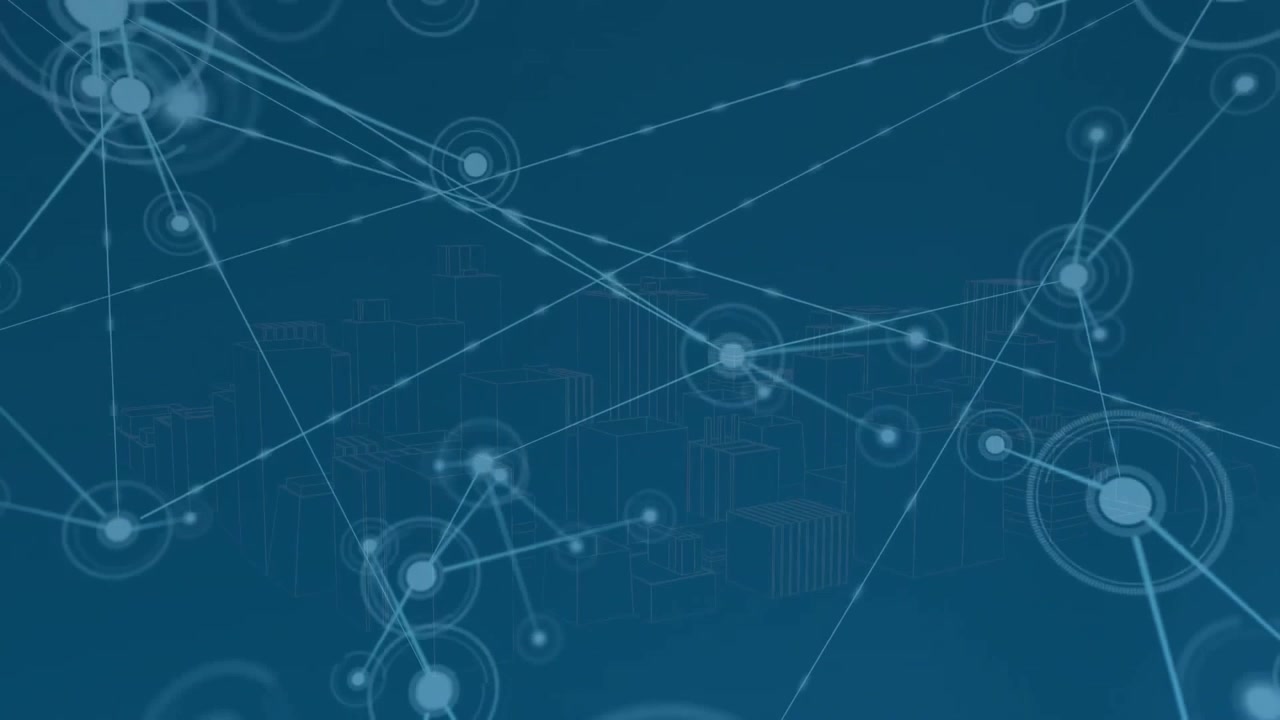 Animation of network of connections with spots