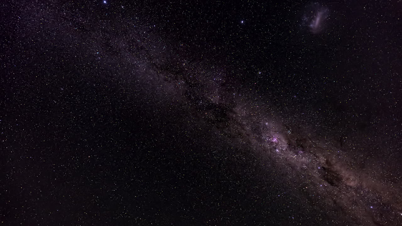 Incredibly clear starry night sky with Milky Way and shooting stars. Timelapse