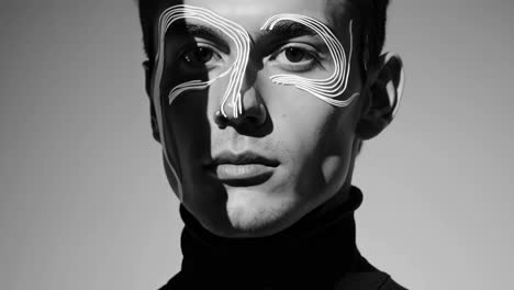 creative face art portrait