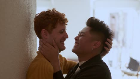 happy gay couple sharing a loving moment