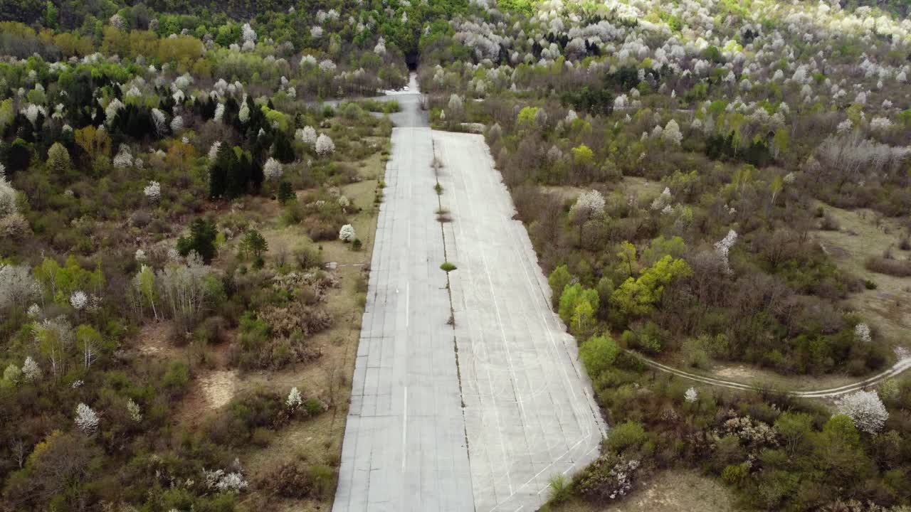 Secret Cold War Airbase In Pljesevica mountain, Zeljava. Aerial