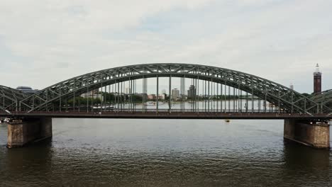 bridge over the rhine river in dusseldorf