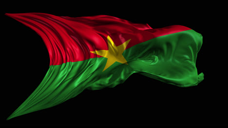 waving burkina faso flag