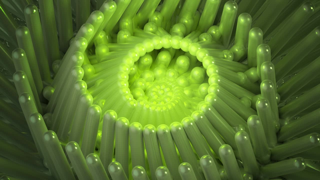 fondo verde geométrico abstracto animación de bucle sin costuras de renderizado 3d
