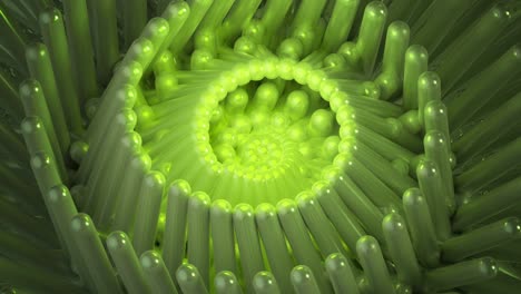 abstract geometric green background 3d render seamless loop animation