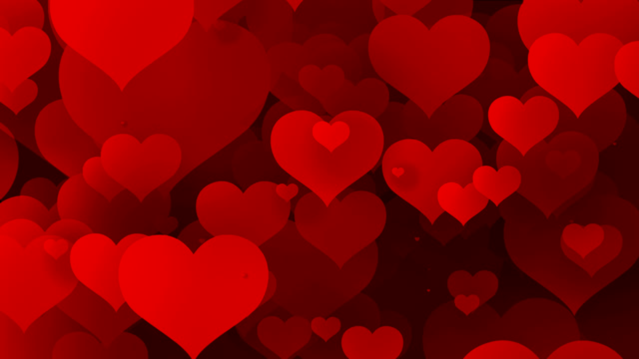 los corazones de fondo suave sin costuras (loopable) - video de stock