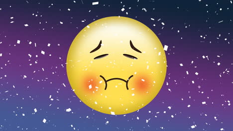 animation of yellow sick emoji