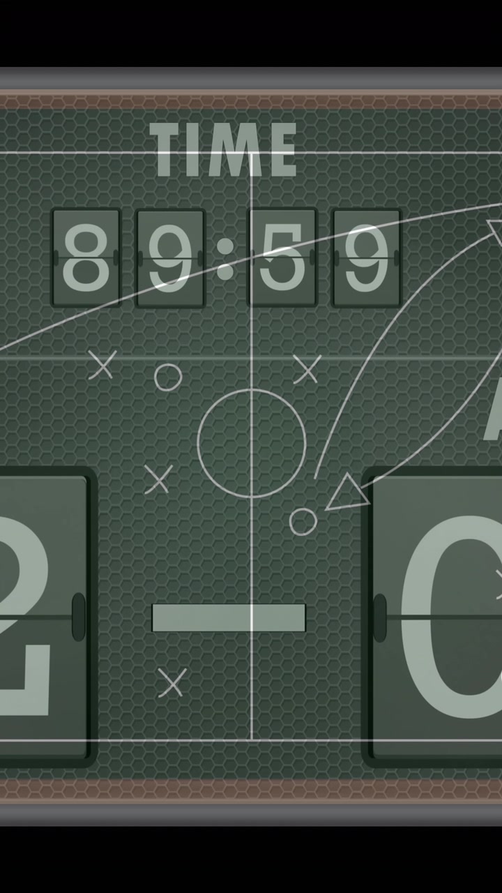 Animation of scoreboard with numbers on black background