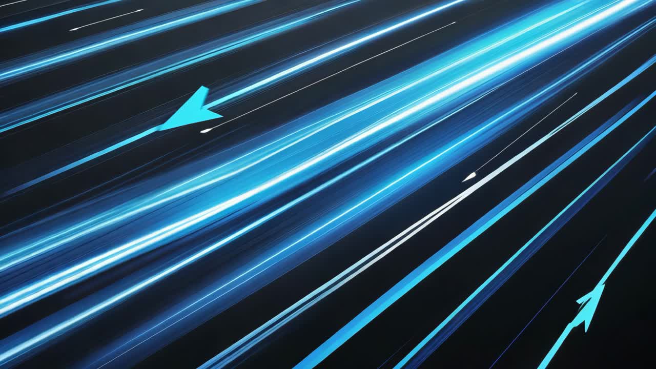 Abstract Blue Lines and Arrows