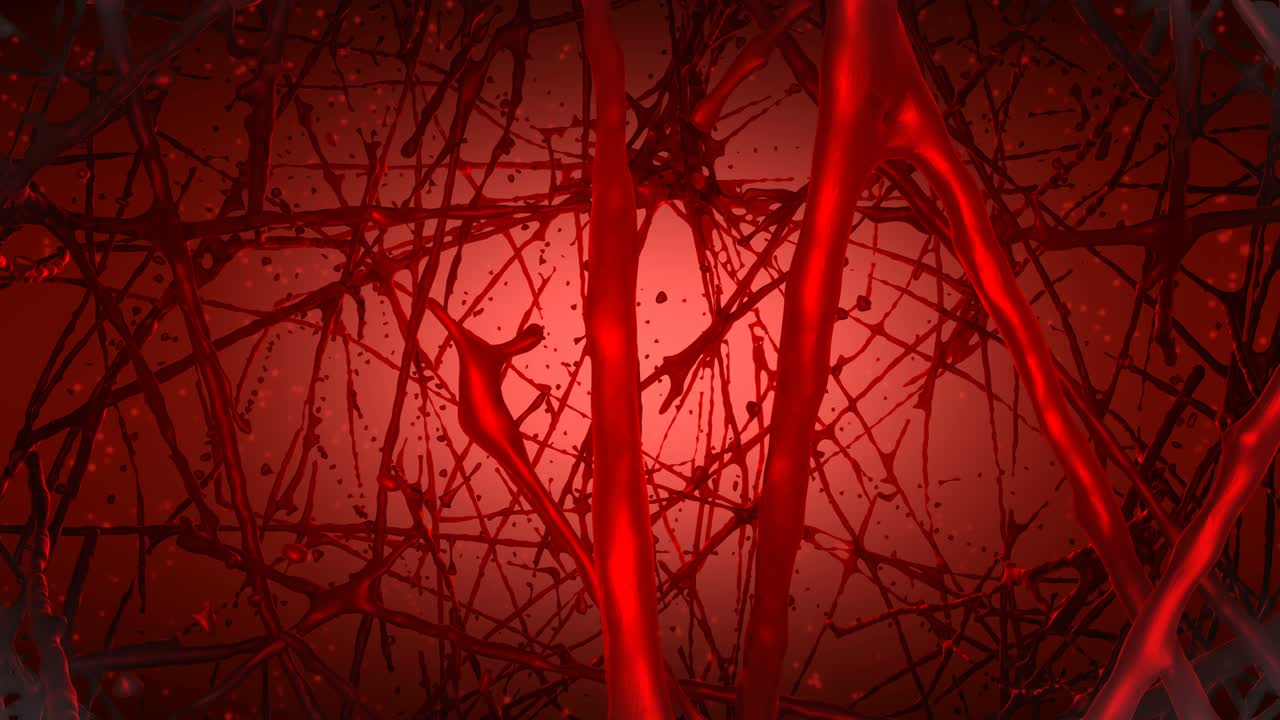 fondo de bucle biológico rojo.