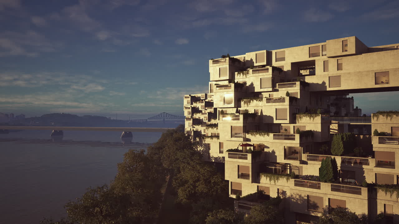 Towering cliffside building