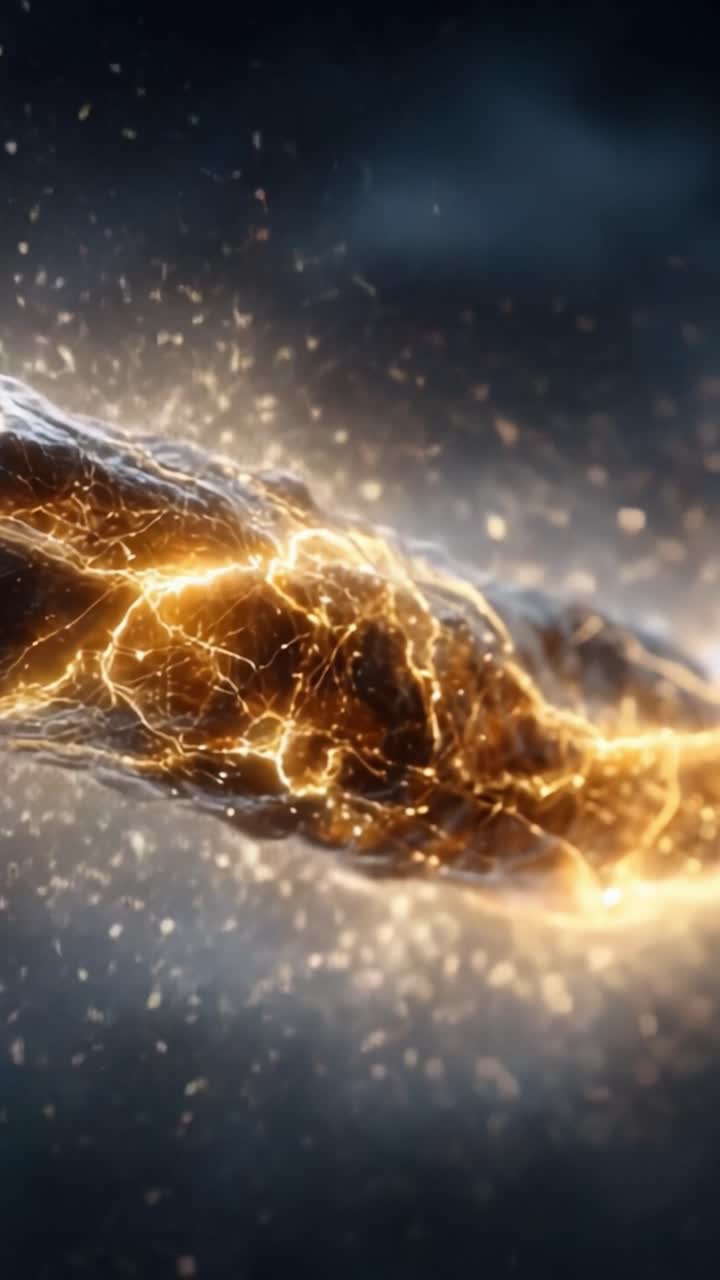 Oleada de energía dinámica: Un viaje fascinante a través de una corriente eléctrica vibrante capturado con asombroso detalle y movimiento de principio a fin