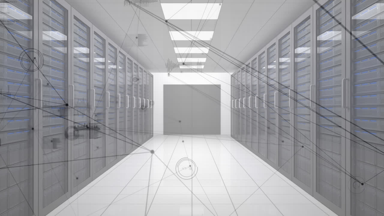 цифровой композит технологии блокчейна и серверной комнаты