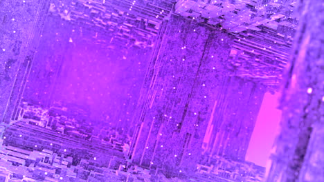 purple crystalline cityscape