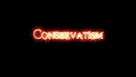 conservatism written with fire. loop