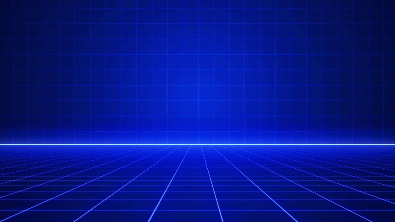 Blue Grid Cyberspace Background