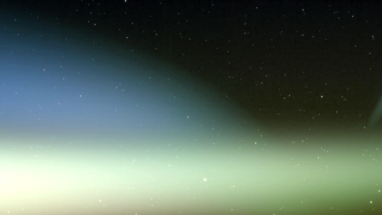 animación de las luces del norte en movimiento sobre el cielo nocturno