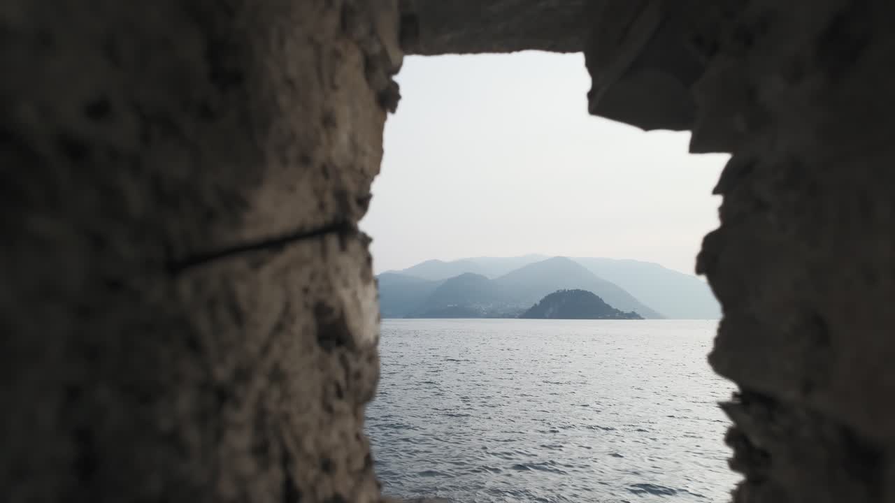 Lake Como on an overcast day, Varenna, Italy